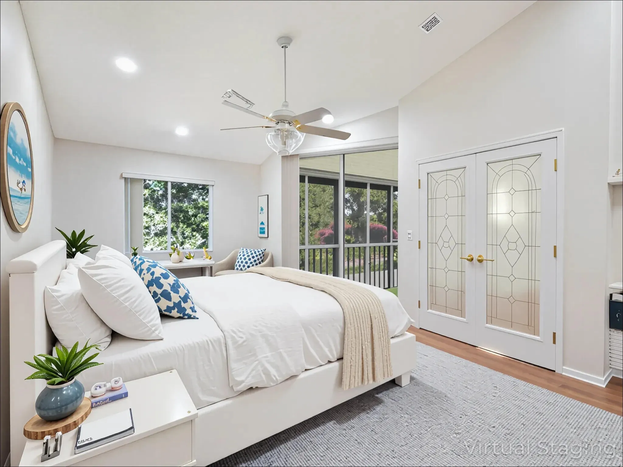Primary Bedroom Staged