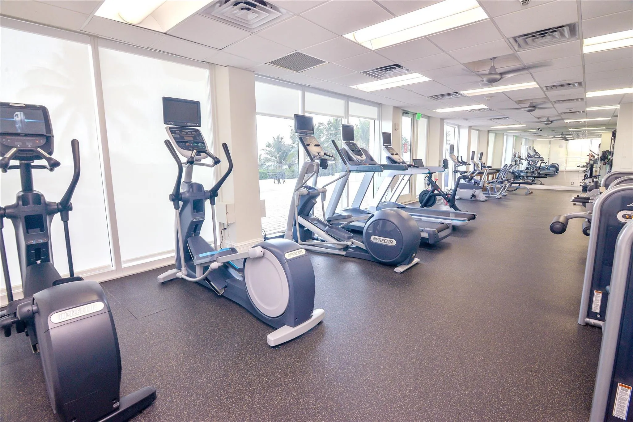 State of the art gym (with pelotons)
