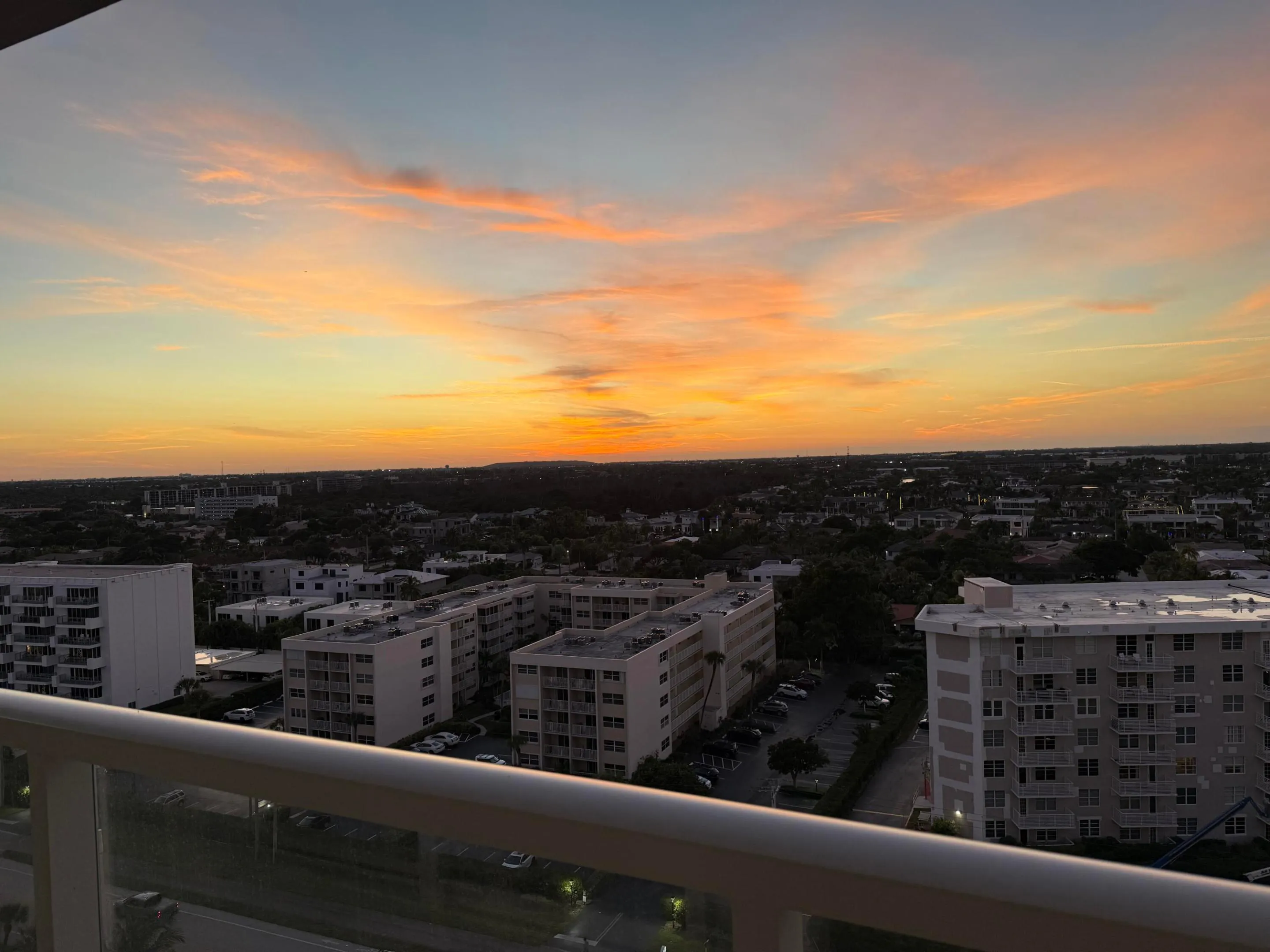 stunning sunsets from the bedrooms
