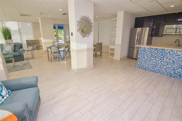 One of two beautiful social rooms