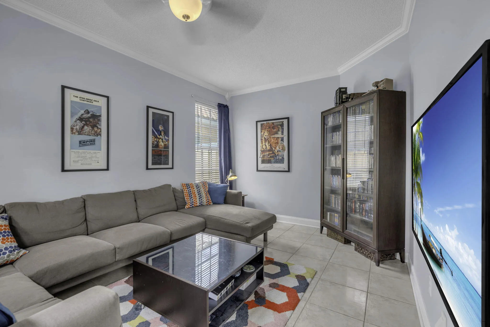 Dining room being used as movie room downstairs