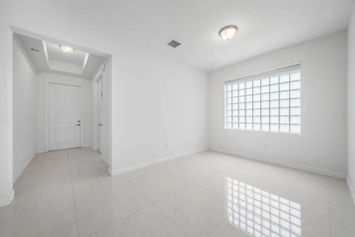 formal dining area + hallway