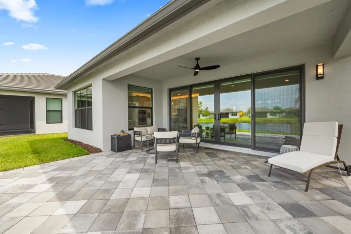 Extended Paver Patio with Lake View