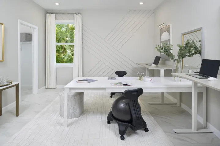 Stock photos represent builder's floorplan