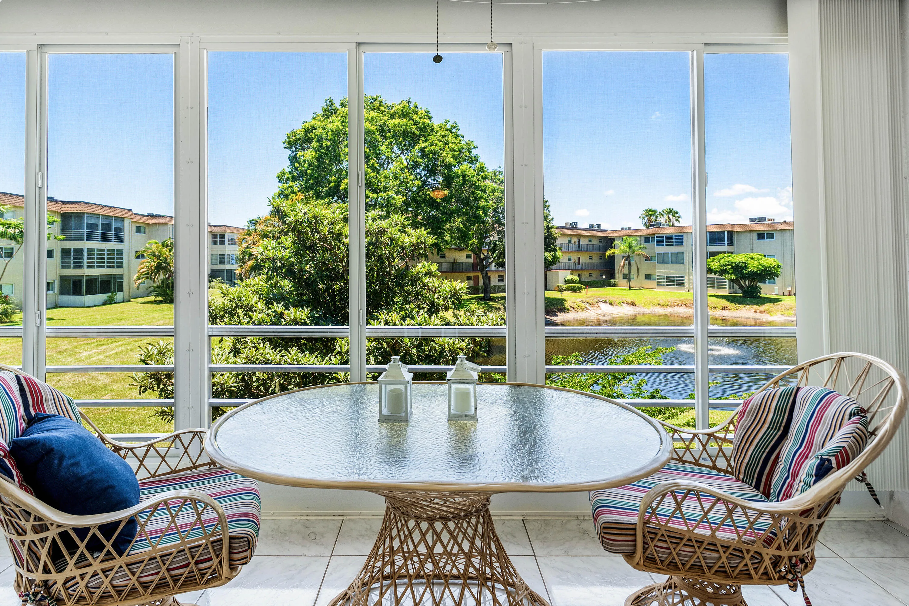 Balcony overlooking the lake