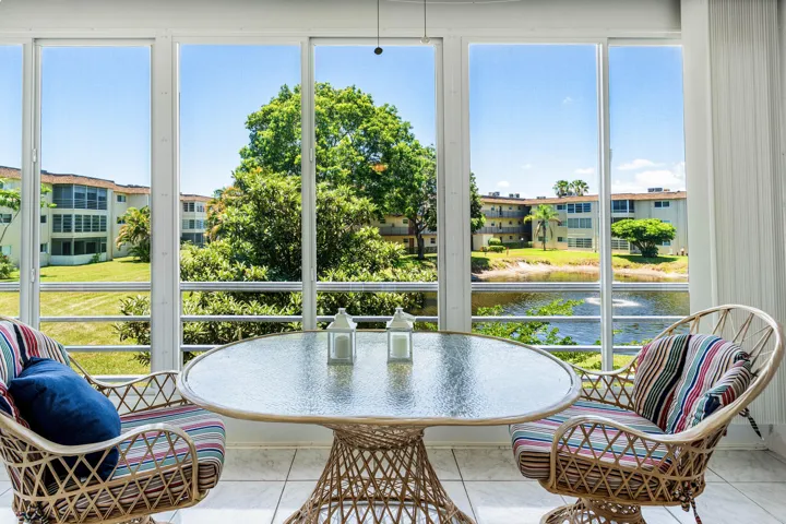 Balcony overlooking the lake