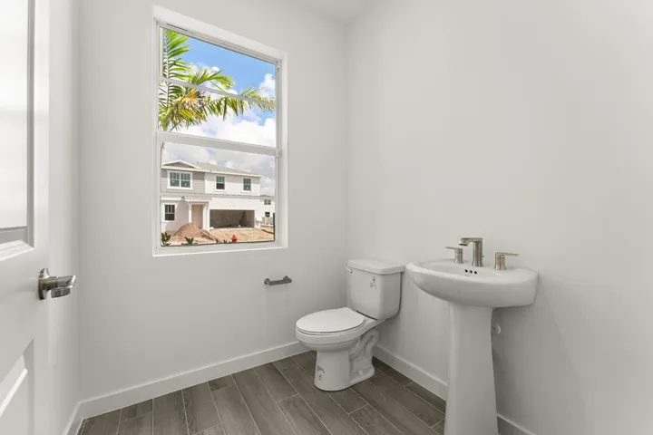 Stock photos represent builder's floorplan