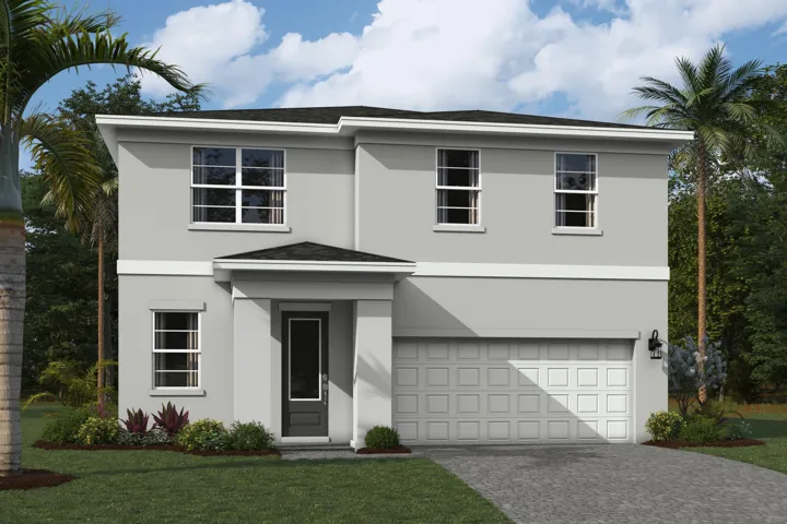Stock photos represent builder's floorplan