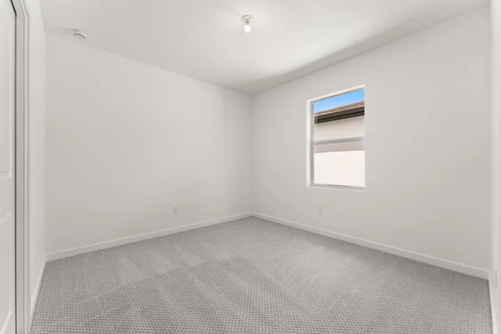 Stock photos represent builder's floorplan