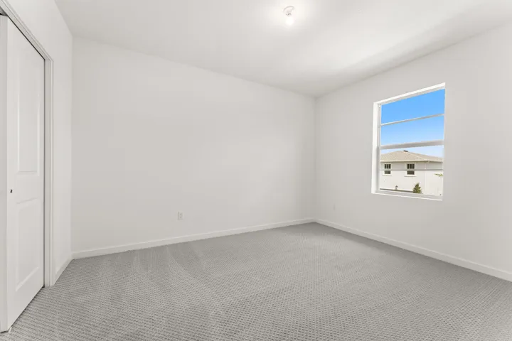 Stock photos represent builder's floorplan