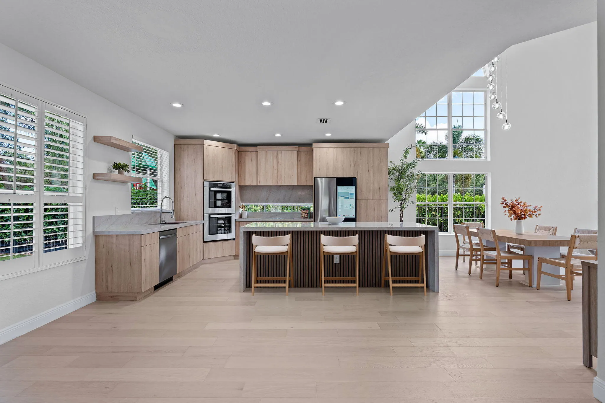Virtually staged kitchen