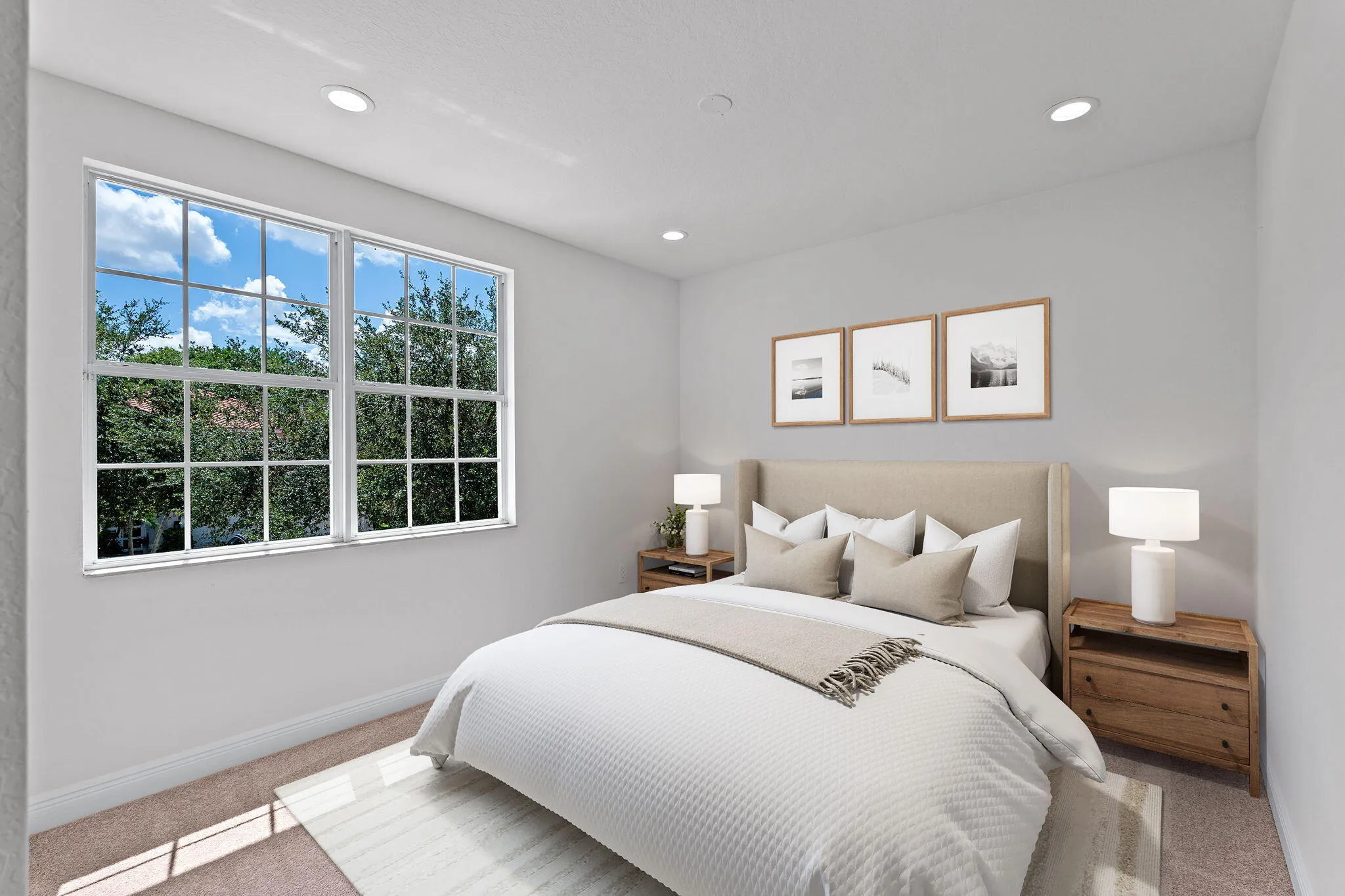 virtually staged bedroom 2 (2nd floor)