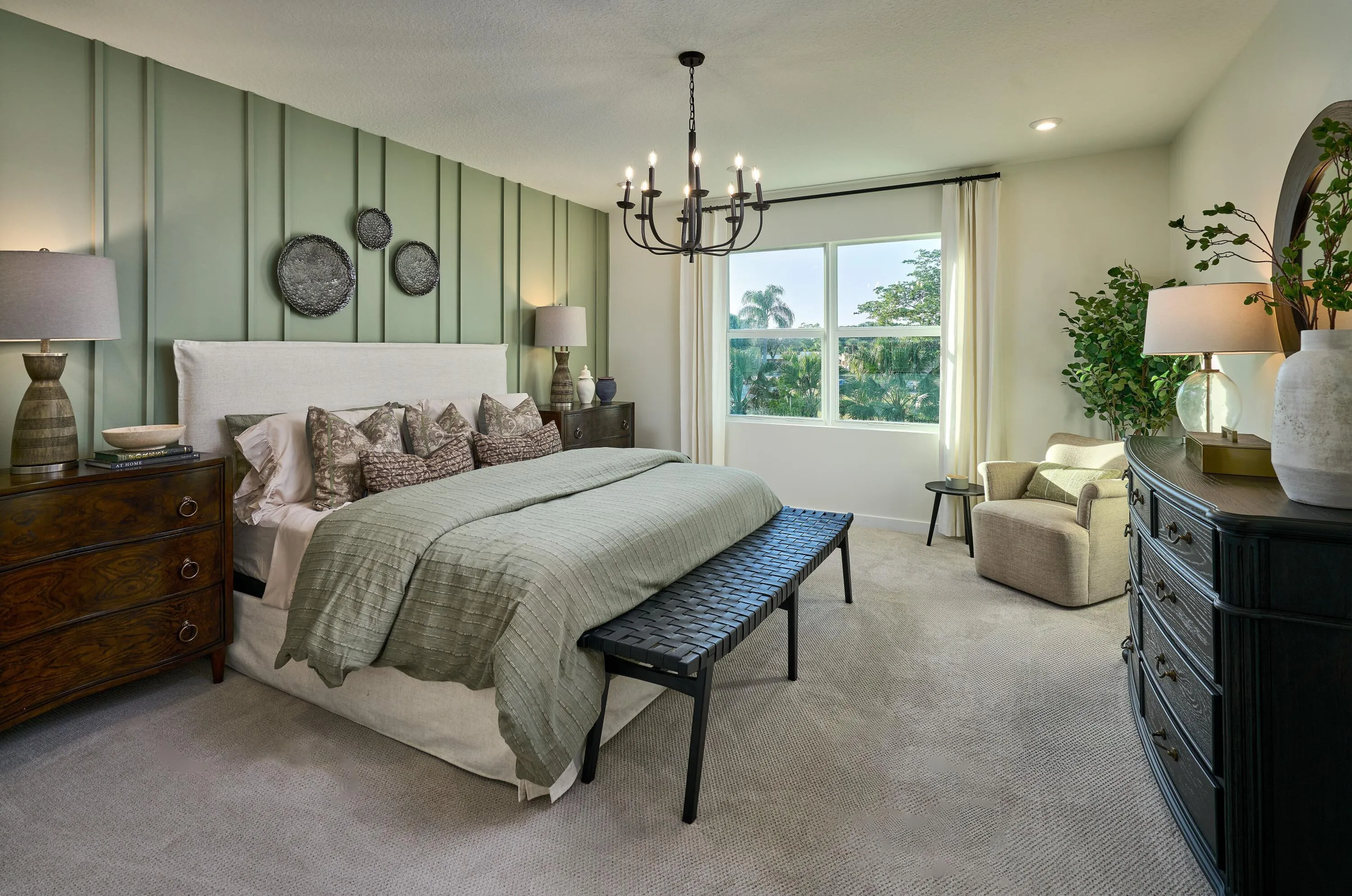 Stock photos represent builder's floorplan