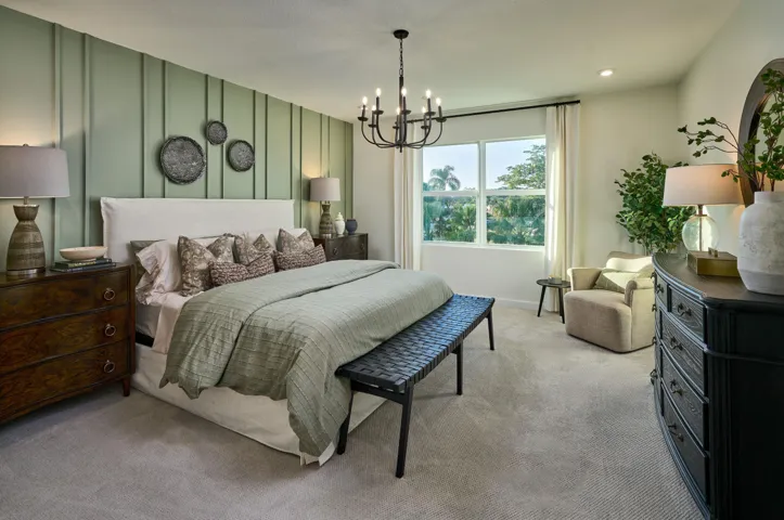 Stock photos represent builder's floorplan