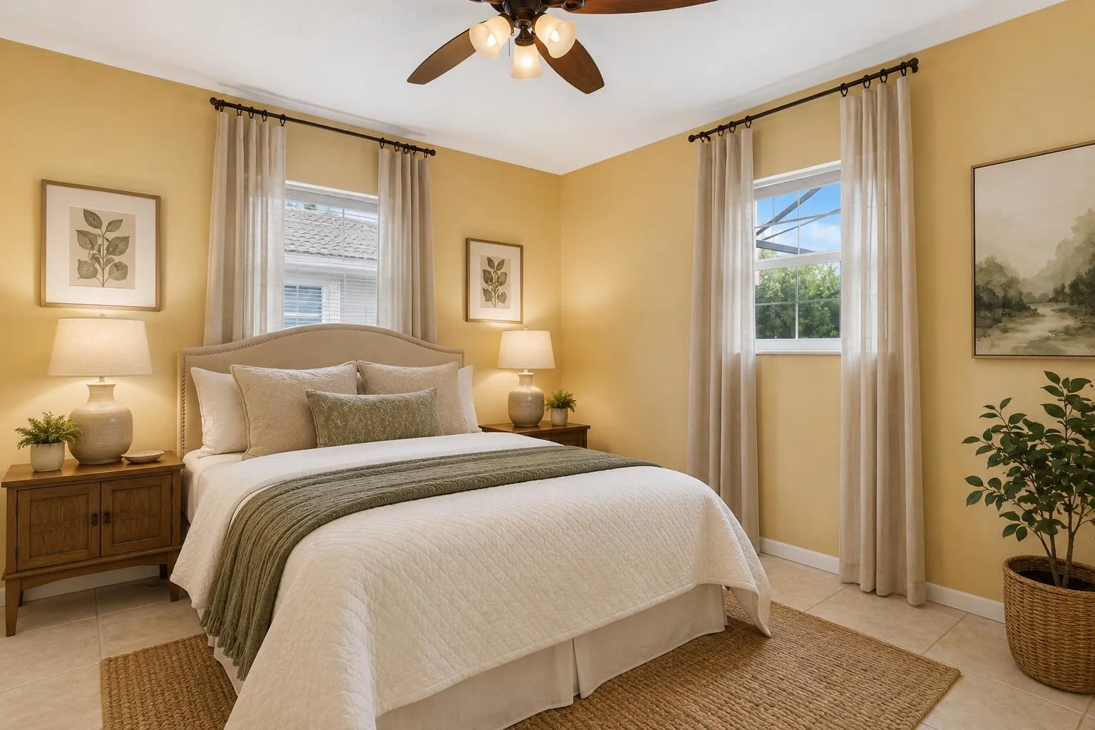 Virtually Staged Second Bedroom