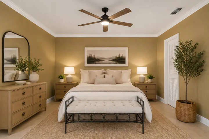 Virtually Staged Primary Bedroom
