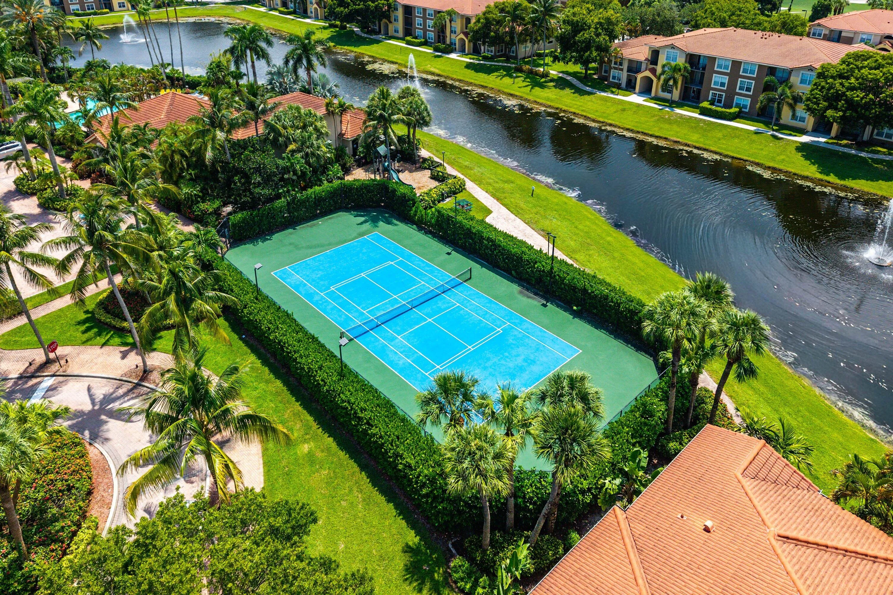 Aerial Tennis Courts