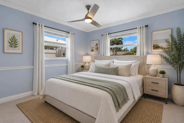Virtually Staged Guest Bedroom