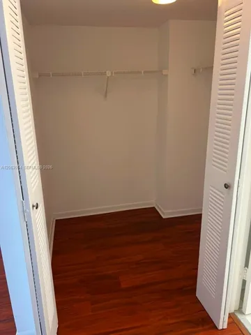 Walk in closet in master bedroom