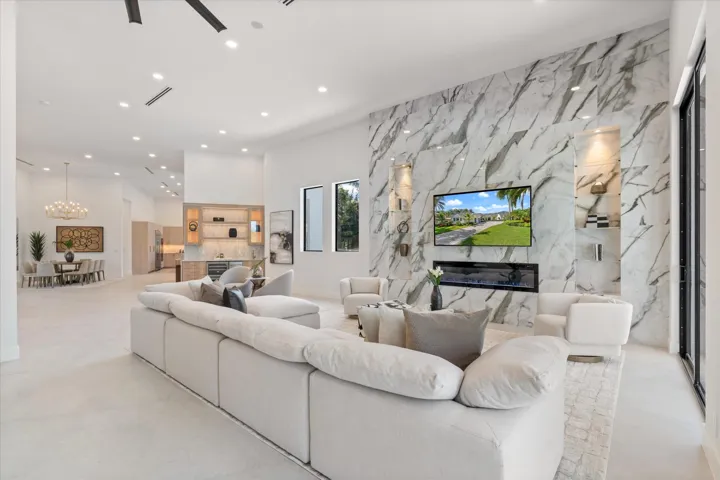 Living room and entertainment center