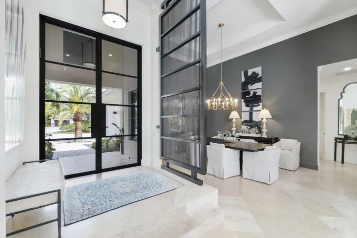 Gorgeous modern reflective front door