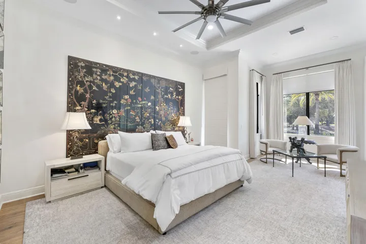 Primary bedroom with private access to the backyard