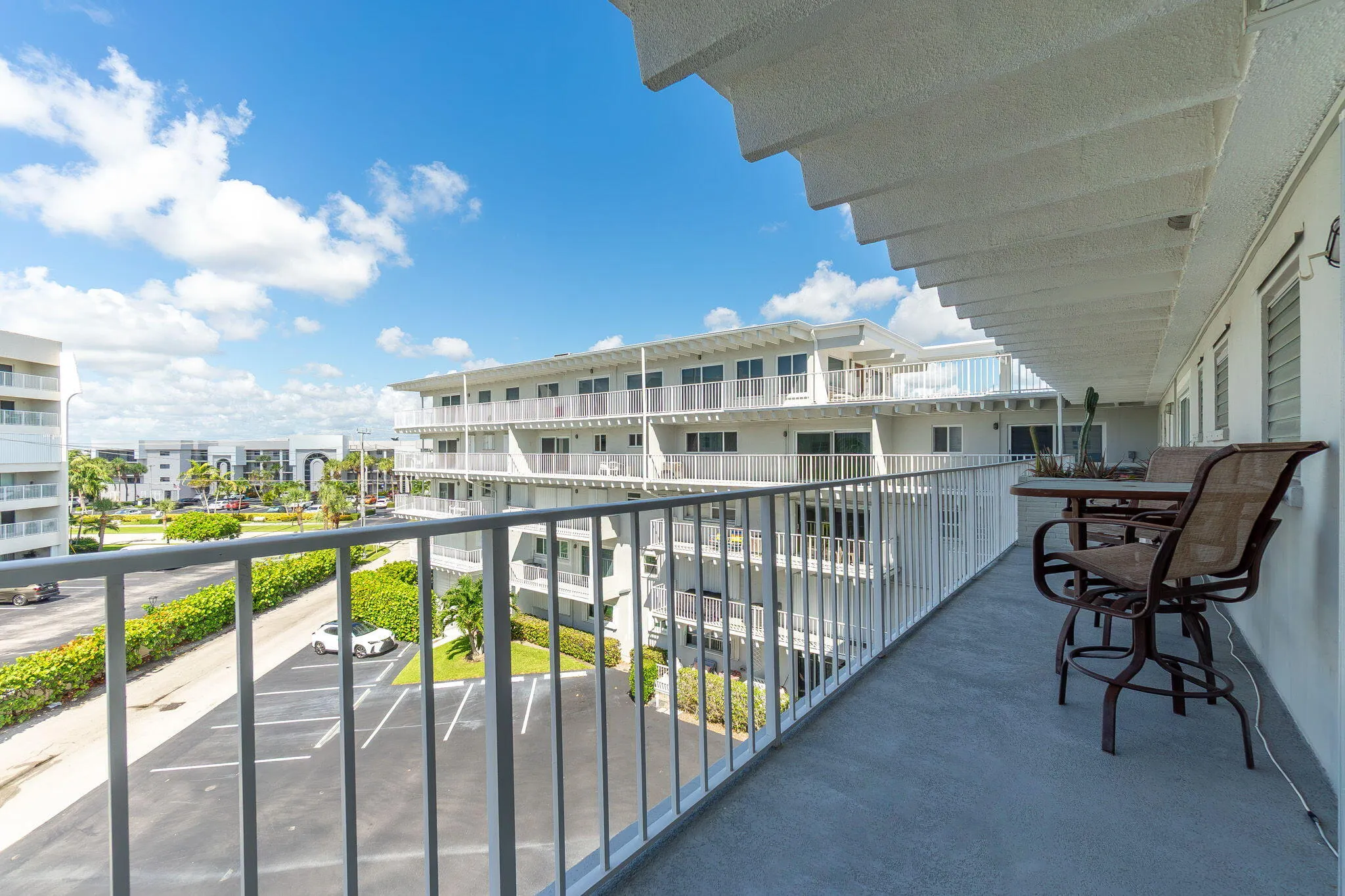 Southwest facing balcony