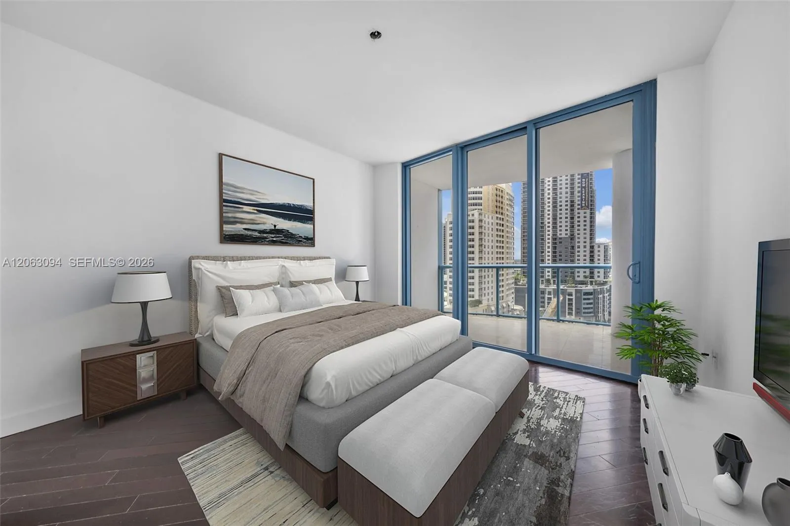 Virtually Staged Primary Bedroom