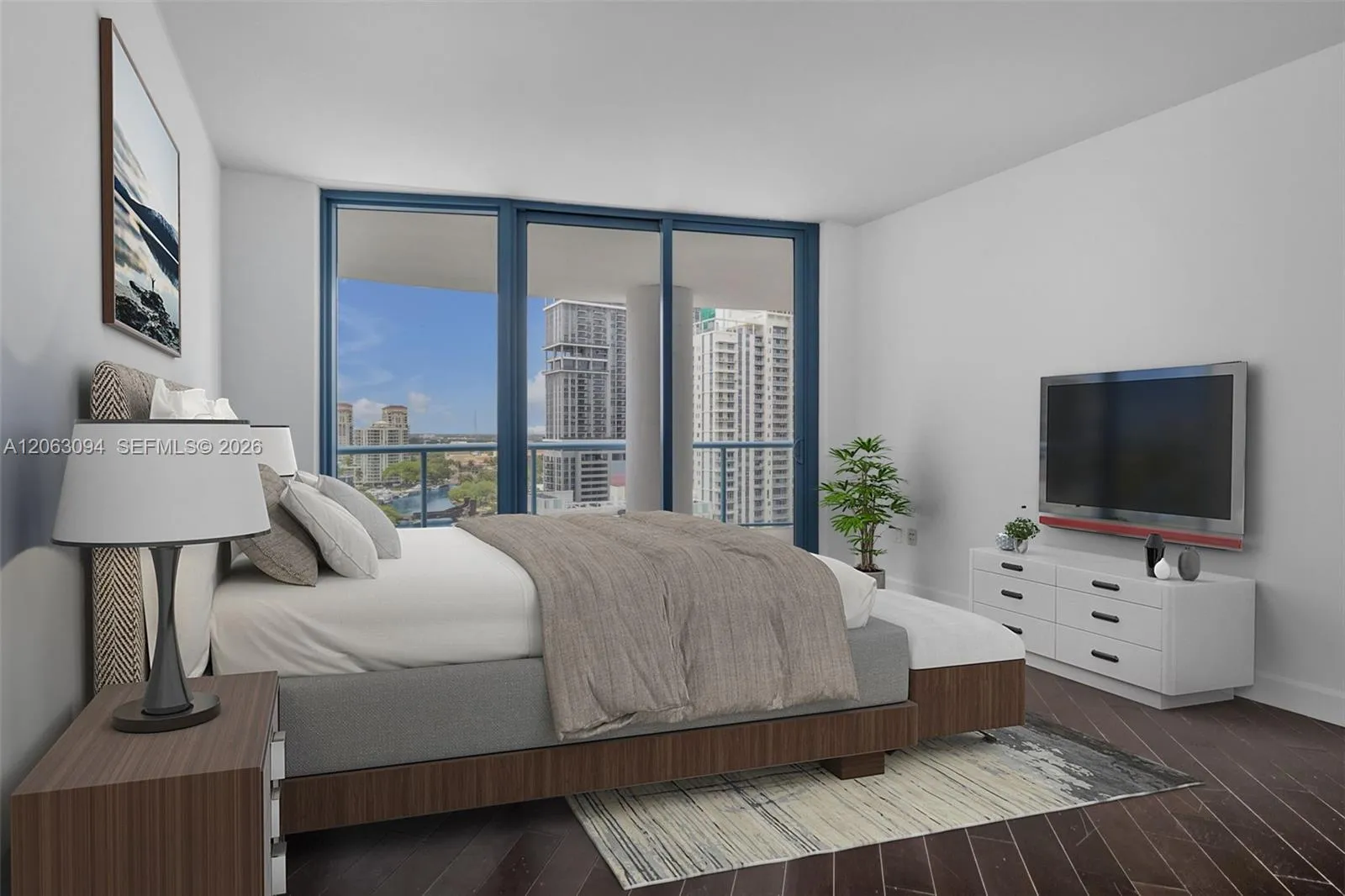 Virtually Staged Primary Bedroom