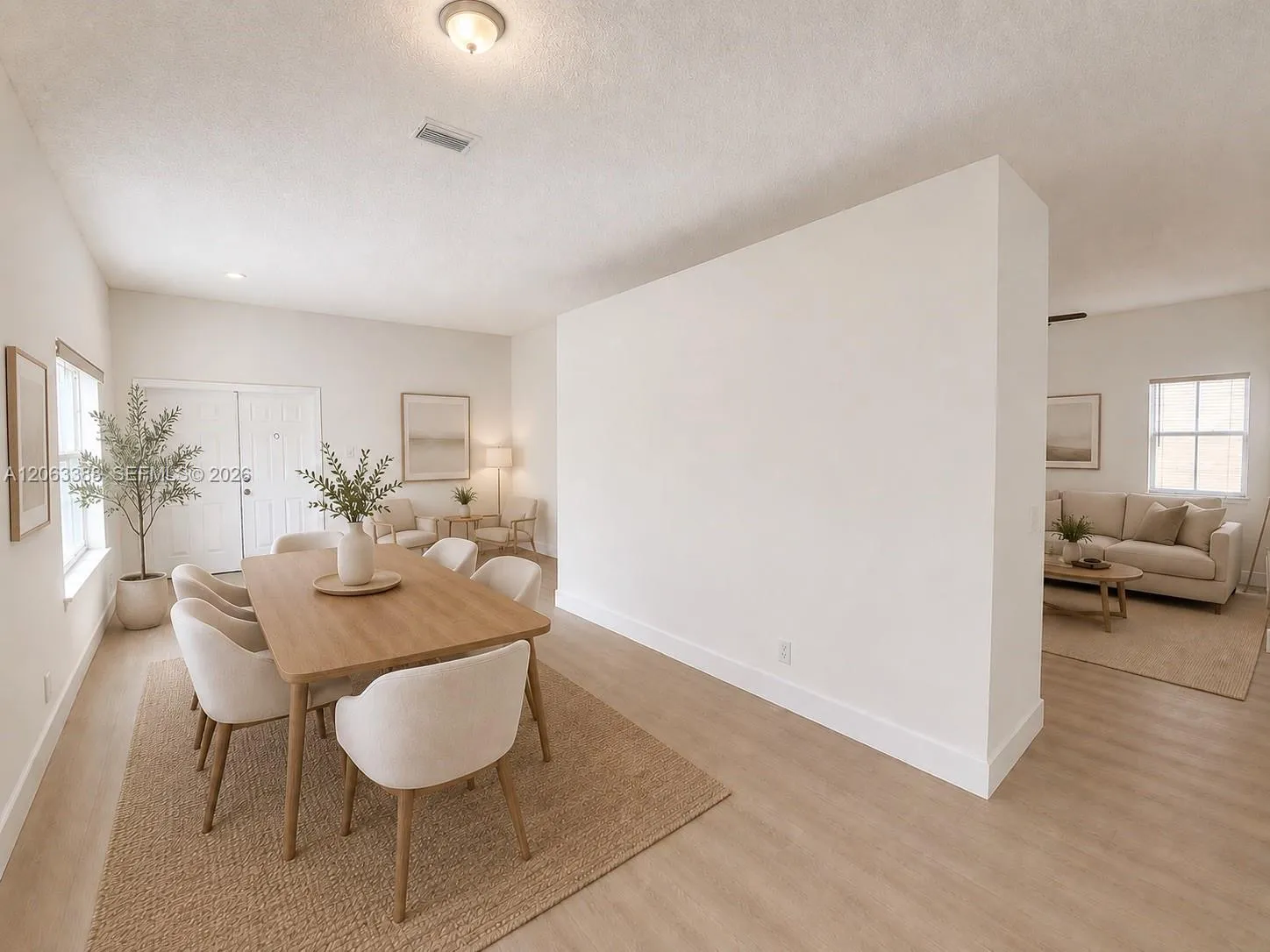 Dining Room and Living Room(Virtually Staged)
