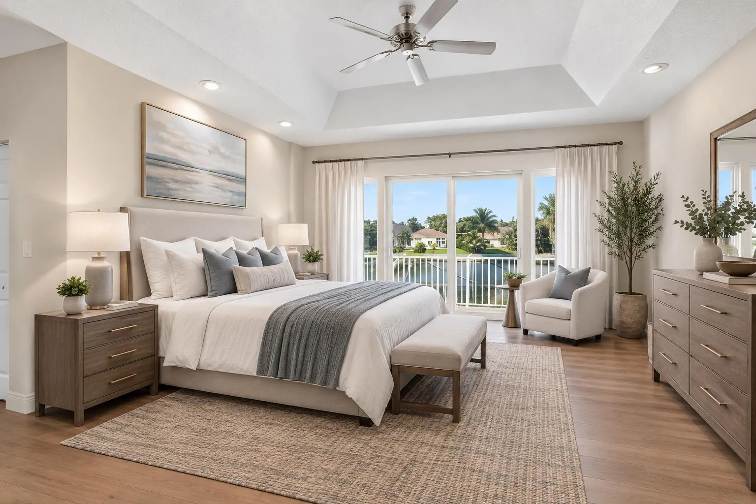 Primary Bedroom - Staged