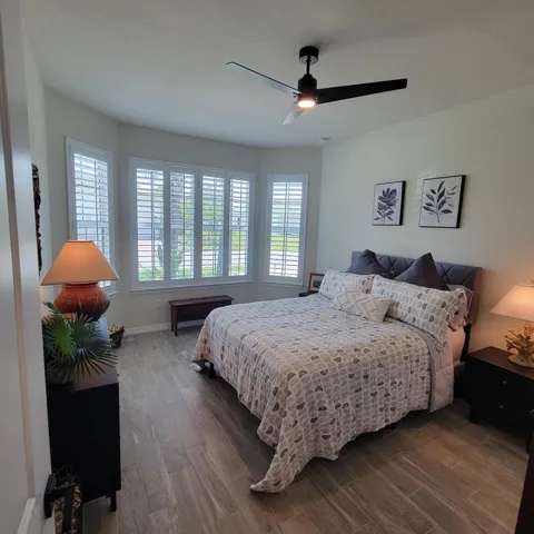 VICTORIAN STYLE BAY WINDOWS WITH PLANTATION SHUTTERS