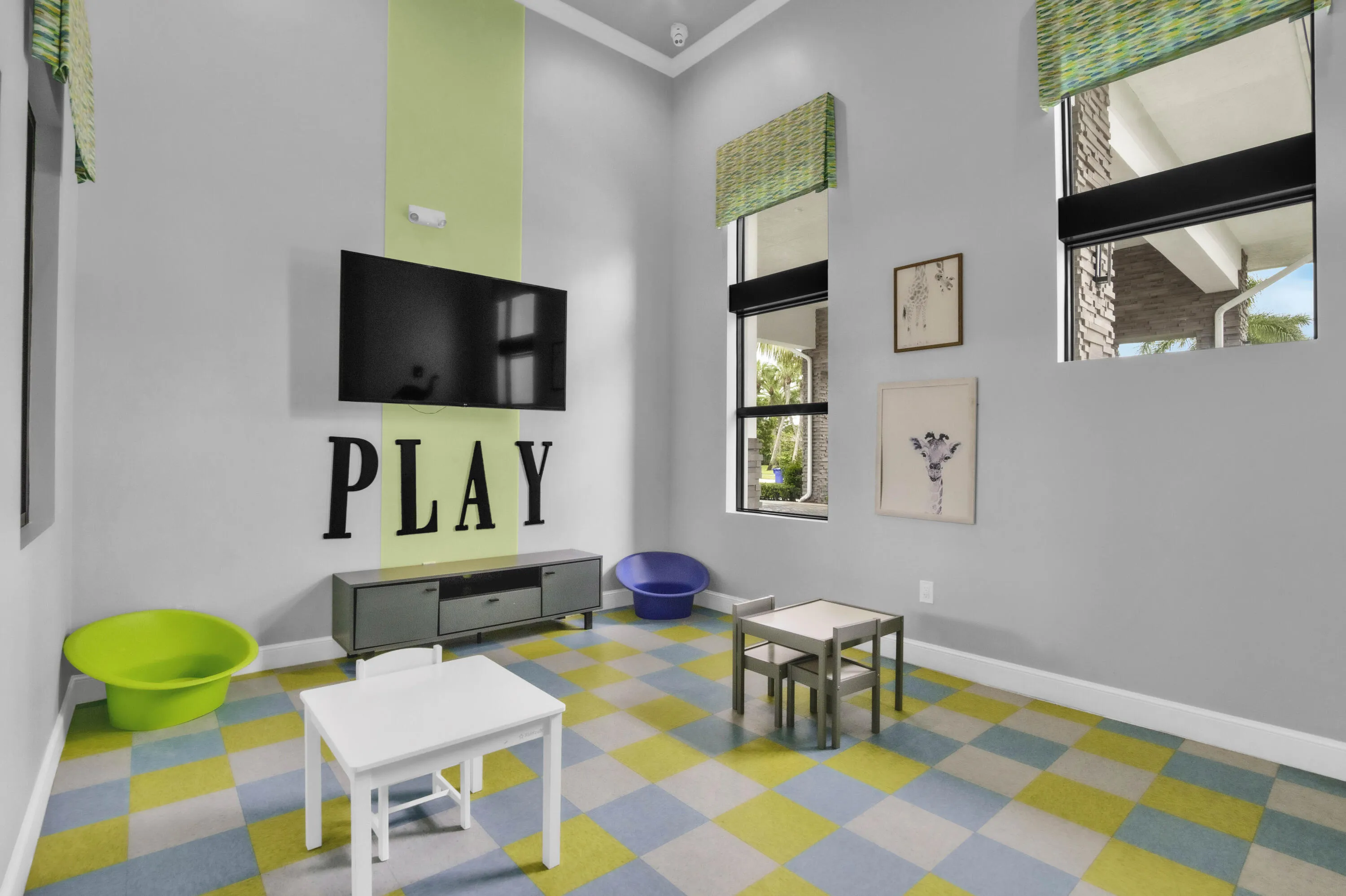Bright activity fun room is also included in the clubhouse facilities.