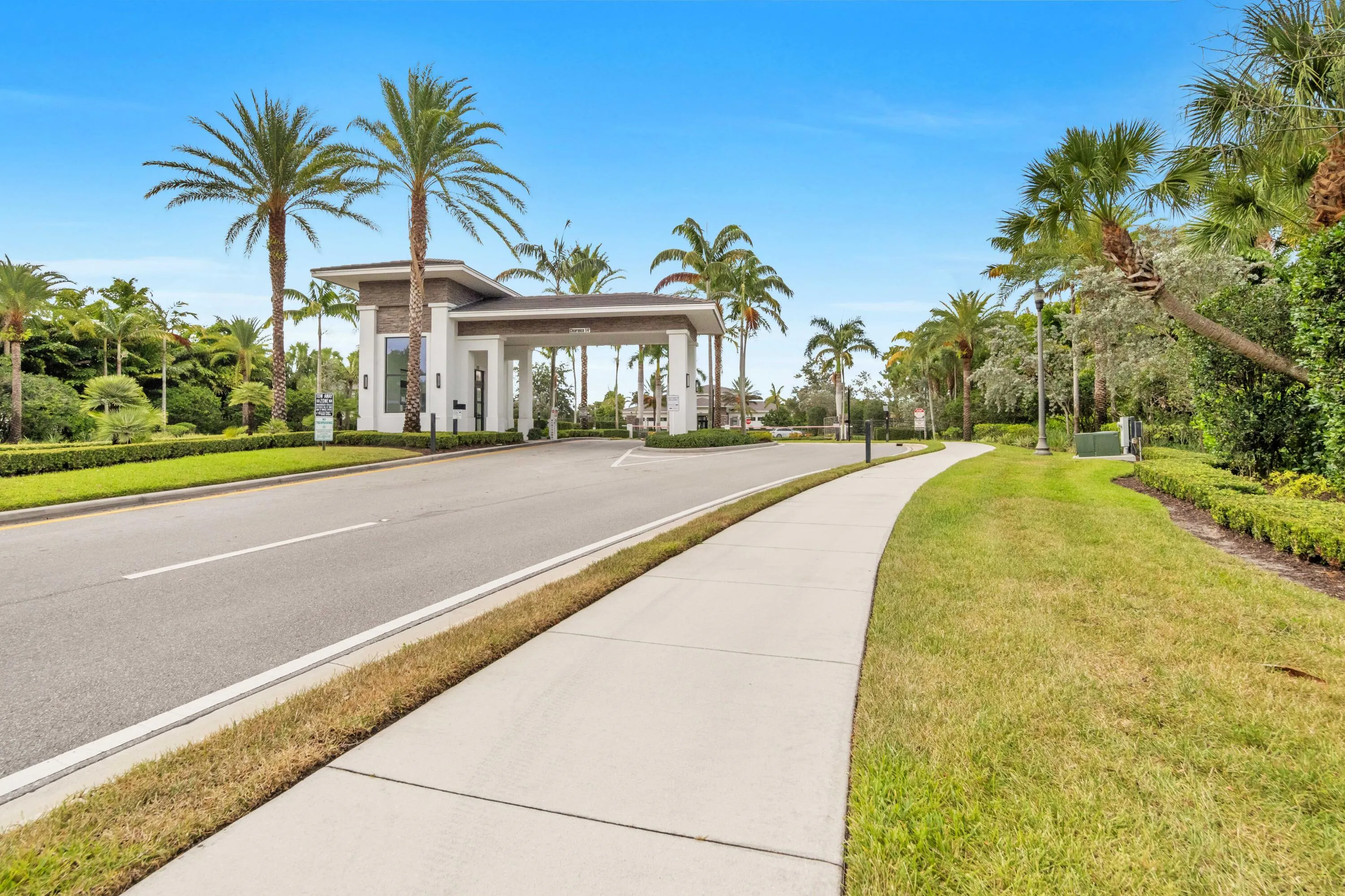 The community is accessed through a staffed guard gate, providing added privacy and security