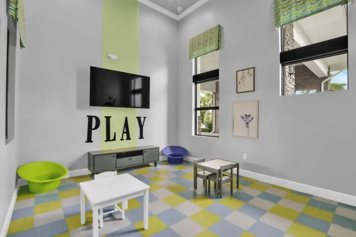 Bright activity fun room is also included in the clubhouse facilities.