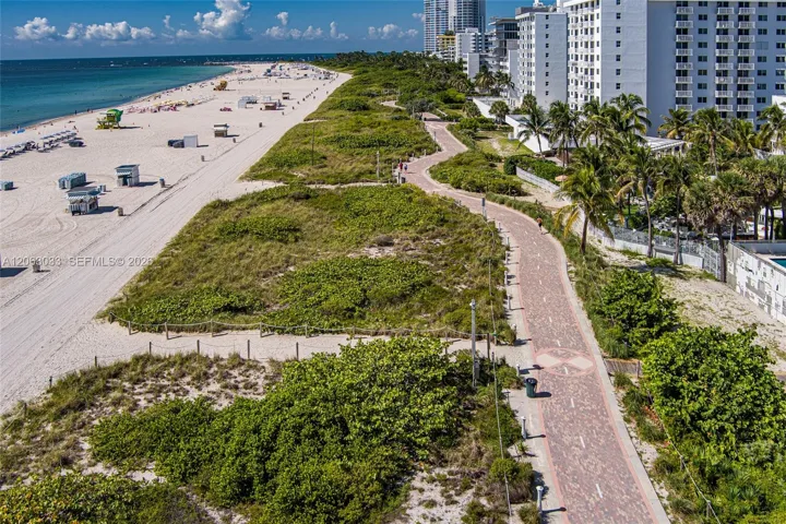 Miami Beach Exercise and walk path directly behind the bldg.