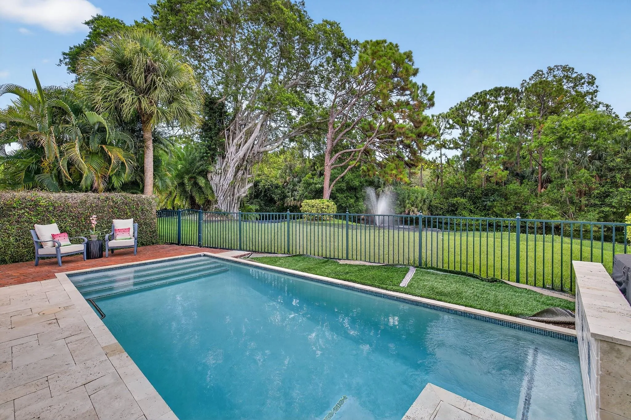 Take a dip in the sparkling lakefront pool.