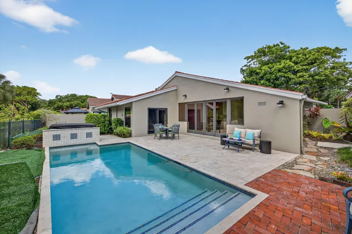 Pool, spa and large patio deck.
