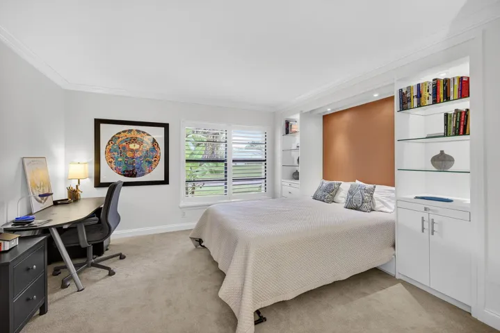Guests will love the second bedroom with lush carpeting.