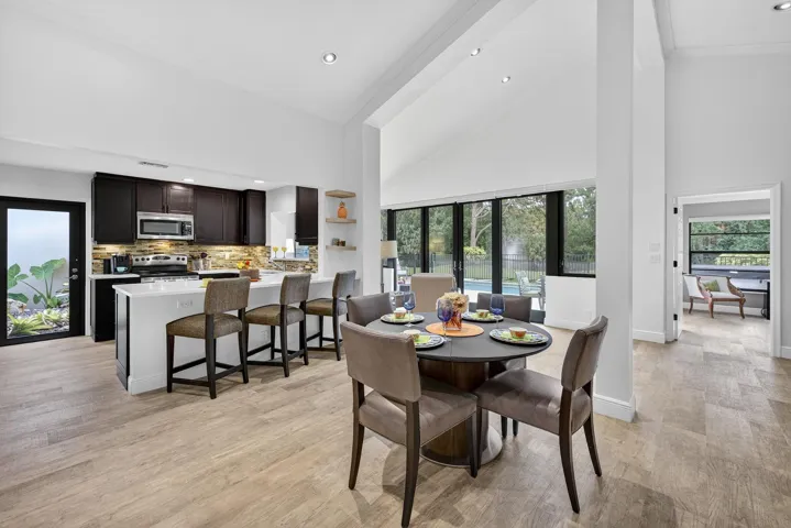 Wide open floor plan with consistent flooring throughout.