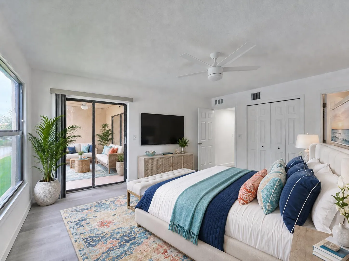 Virtually Staged Primary Bedroom