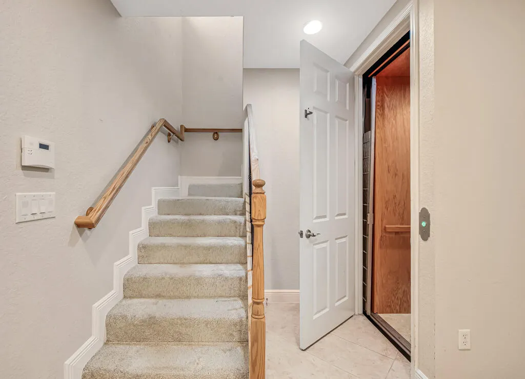 Option to take stairs or your very own private elevator!