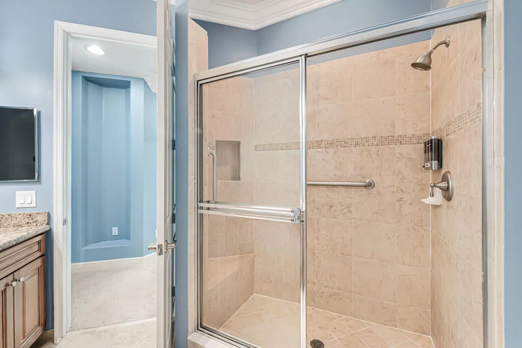 huge walk in shower