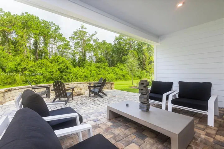 Covered Patio adjacent to the Living Room