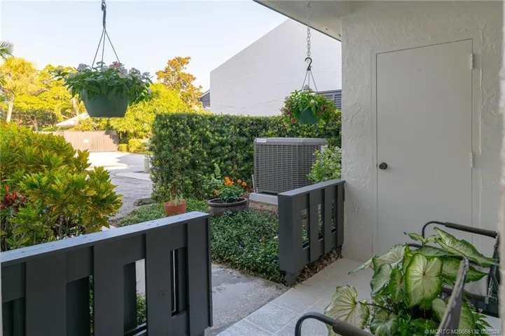 Courtyard entry with another storage closet