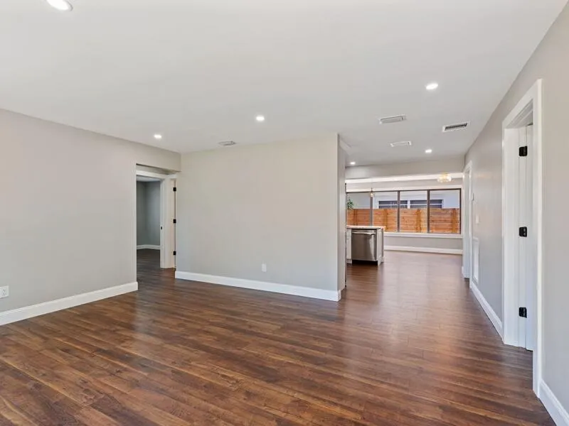 From Front door through house