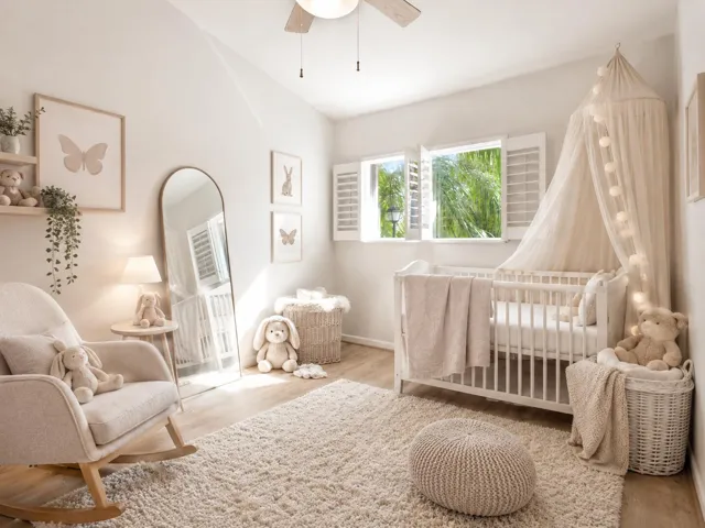 Virtually Staged Guest Bedroom
