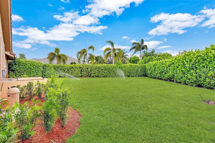 Plenty of private greenspace in the backyard.