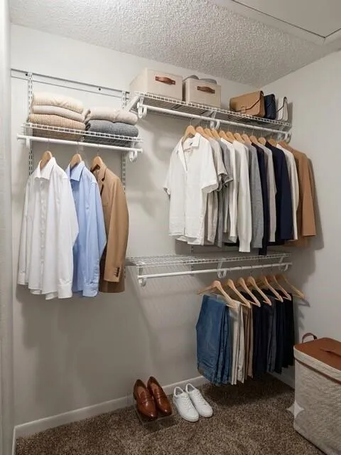 Updated master bedroom walk in closet