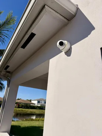 Exterior security cameras providing added peace of mind.